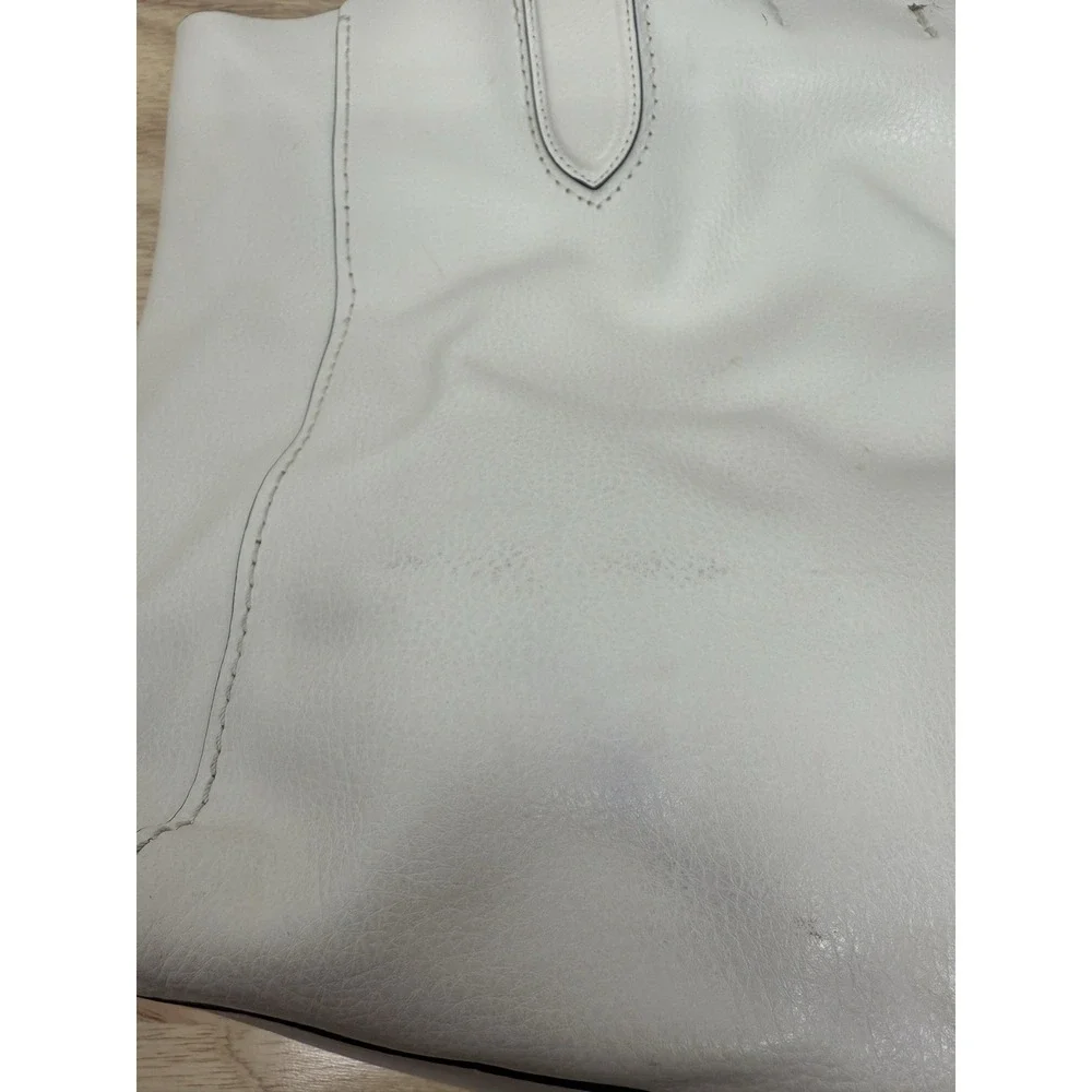 Coach F58660 Soft Chalk Pebble Leather Derby‎ Tote $298 MSRP #12